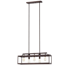 Load image into Gallery viewer, RADIANCE goods Industrial 5 Light Oil Rubbed Bronze Island Pendant 36&quot; Wide
