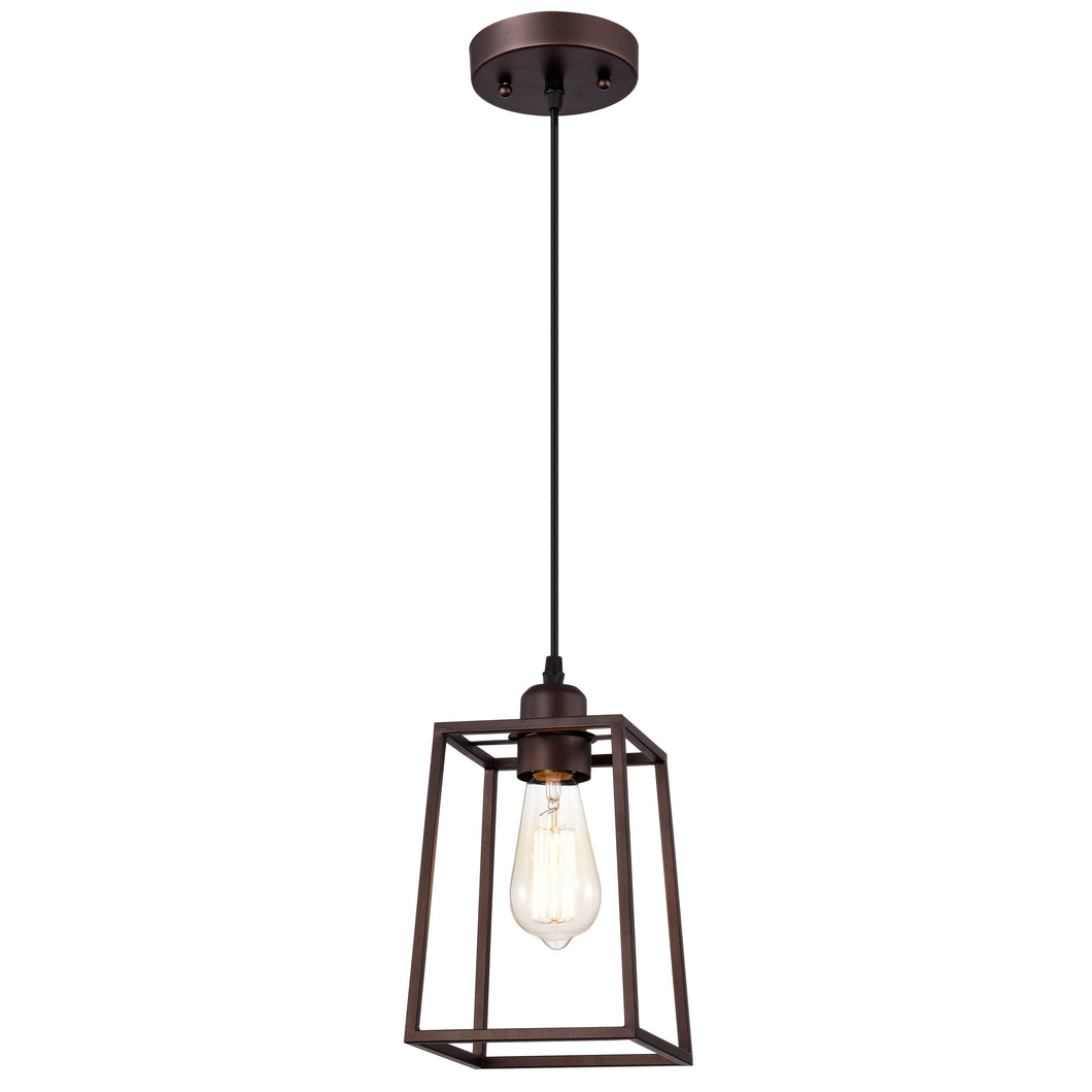 RADIANCE goods Industrial 1 Light Rubbed Bronze Ceiling Pendant 6