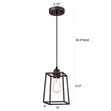 Load image into Gallery viewer, RADIANCE goods Industrial 1 Light Rubbed Bronze Ceiling Pendant 6&quot; Wide
