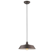 Load image into Gallery viewer, RADIANCE goods Industrial 1 Light Rubbed Bronze Ceiling Pendant 14&quot; Wide

