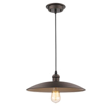 Load image into Gallery viewer, RADIANCE goods Industrial 1 Light Rubbed Bronze Ceiling Pendant 14&quot; Wide
