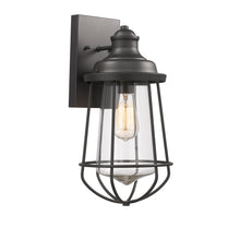 Load image into Gallery viewer, RADIANCE goods 1 Light Textured Black Outdoor/Indoor Wall Sconce 16&quot; Tall
