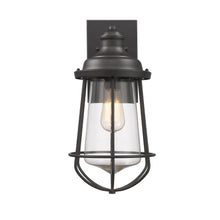 Load image into Gallery viewer, RADIANCE goods 1 Light Textured Black Outdoor/Indoor Wall Sconce 16&quot; Tall
