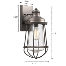 Load image into Gallery viewer, RADIANCE goods 1 Light Rubbed Bronze Outdoor/Indoor Wall Sconce 16&quot; Tall
