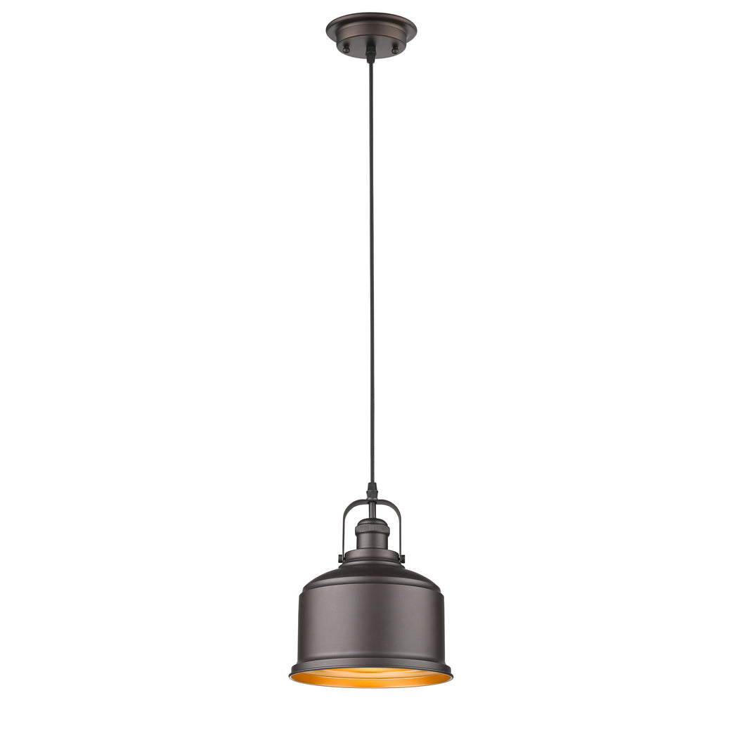 RADIANCE goods Industrial 1 Light Rubbed Bronze Ceiling Pendant 8