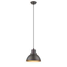 Load image into Gallery viewer, RADIANCE goods Industrial 1 Light Rubbed Bronze Ceiling Pendant 8&quot; Wide
