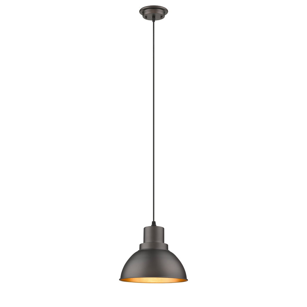 RADIANCE goods Industrial 1 Light Rubbed Bronze Ceiling Pendant 8