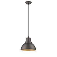 Load image into Gallery viewer, RADIANCE goods Industrial 1 Light Rubbed Bronze Ceiling Pendant 8&quot; Wide
