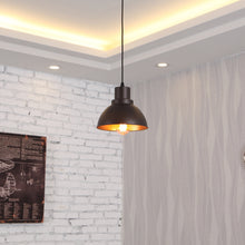 Load image into Gallery viewer, RADIANCE goods Industrial 1 Light Rubbed Bronze Ceiling Pendant 8&quot; Wide
