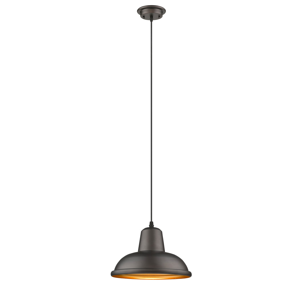 RADIANCE goods Industrial 1 Light Rubbed Bronze Ceiling Pendant 10