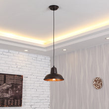 Load image into Gallery viewer, RADIANCE goods Industrial 1 Light Rubbed Bronze Ceiling Pendant 10&quot; Wide
