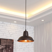Load image into Gallery viewer, RADIANCE goods Industrial 1 Light Rubbed Bronze Ceiling Pendant 10&quot; Wide
