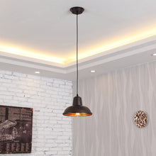 Load image into Gallery viewer, RADIANCE goods Industrial 1 Light Rubbed Bronze Ceiling Pendant 10&quot; Wide
