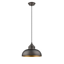 Load image into Gallery viewer, RADIANCE goods Industrial 1 Light Rubbed Bronze Ceiling Pendant 12&quot; Wide
