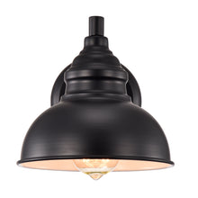 Load image into Gallery viewer, RADIANCE goods 1 Light Textured Black Indoor Wall Sconce 8&quot; Wide
