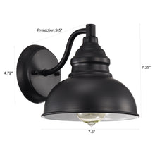 Load image into Gallery viewer, RADIANCE goods 1 Light Textured Black Indoor Wall Sconce 8&quot; Wide
