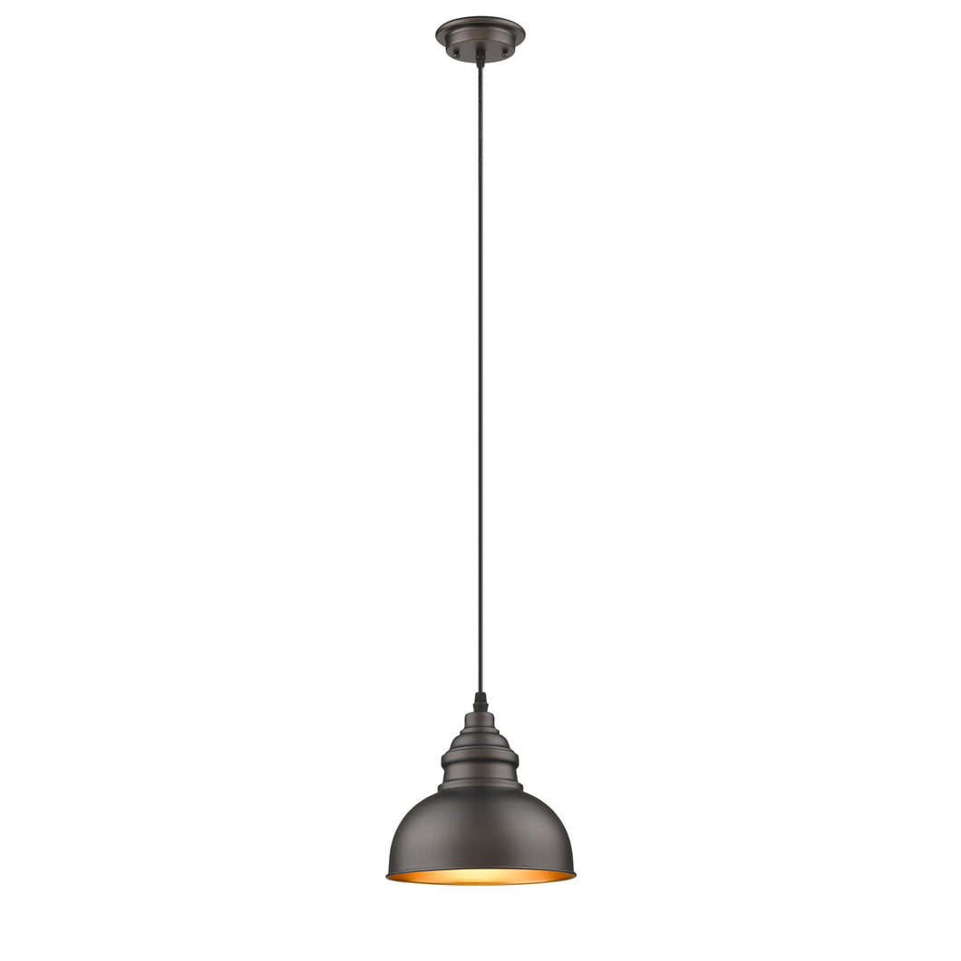 RADIANCE goods Industrial 1 Light Rubbed Bronze Ceiling Pendant 8