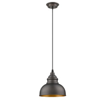 Load image into Gallery viewer, RADIANCE goods Industrial 1 Light Rubbed Bronze Ceiling Pendant 8&quot; Wide
