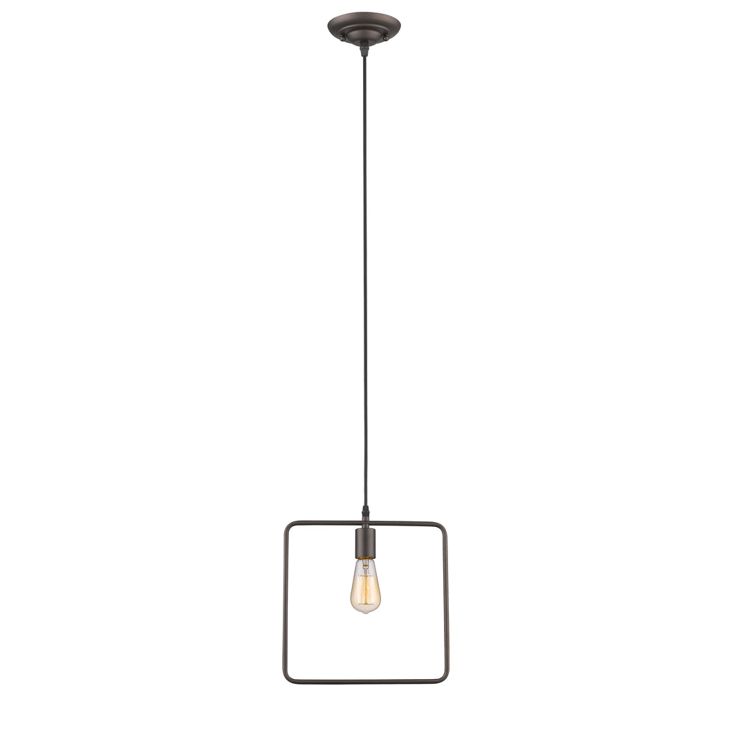 RADIANCE goods Industrial 1 Light Rubbed Bronze Ceiling Pendant 12