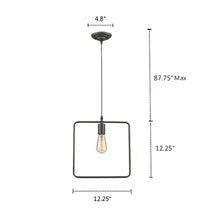 Load image into Gallery viewer, RADIANCE goods Industrial 1 Light Rubbed Bronze Ceiling Pendant 12&quot; Wide
