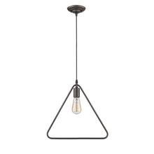 Load image into Gallery viewer, RADIANCE goods Industrial 1 Light Rubbed Bronze Ceiling Pendant 15&quot; Wide
