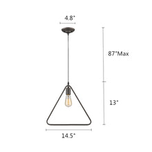 Load image into Gallery viewer, RADIANCE goods Industrial 1 Light Rubbed Bronze Ceiling Pendant 15&quot; Wide
