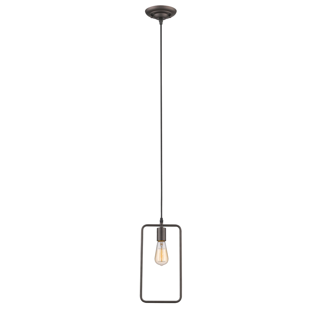 RADIANCE goods Industrial 1 Light Rubbed Bronze Ceiling Pendant 7