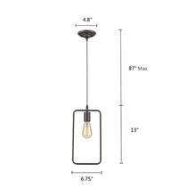 Load image into Gallery viewer, RADIANCE goods Industrial 1 Light Rubbed Bronze Ceiling Pendant 7&quot; Wide
