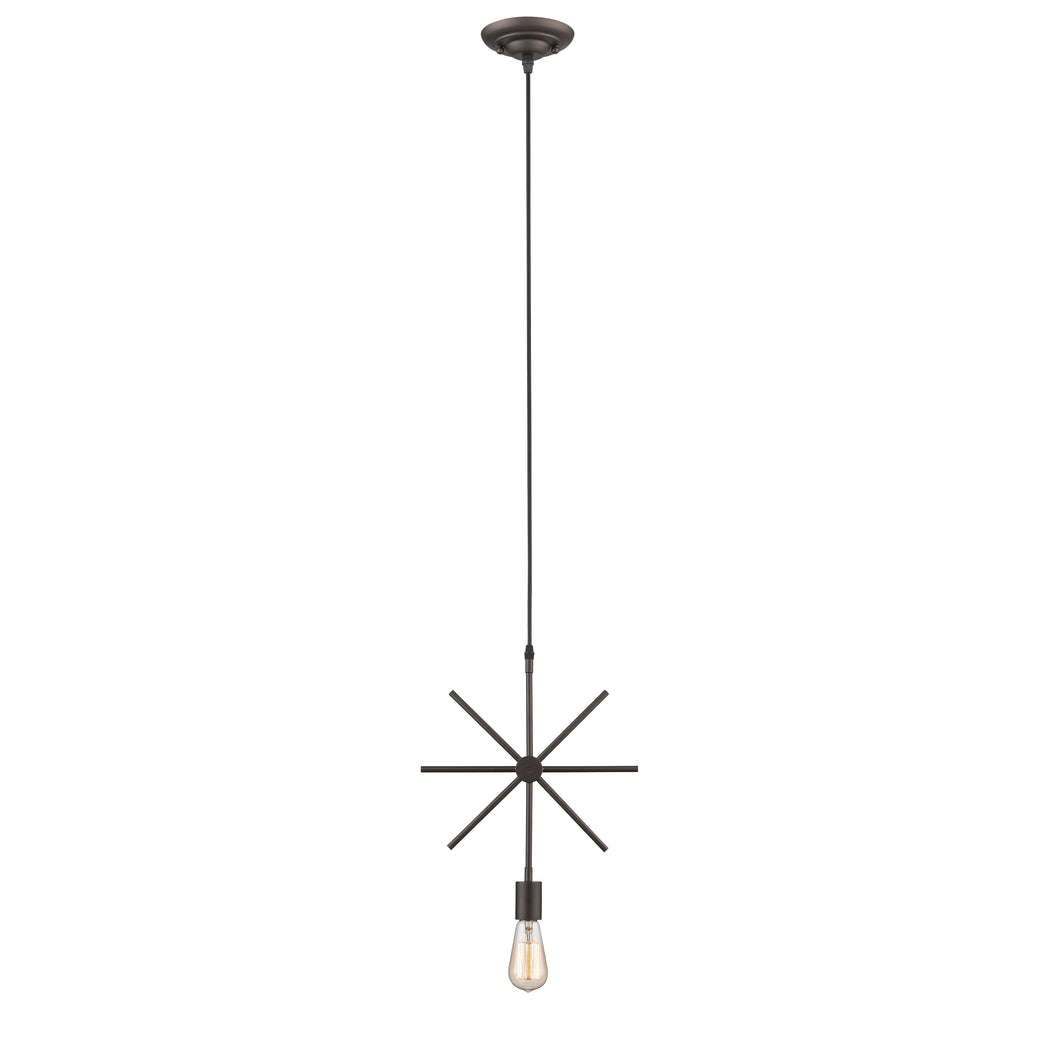 RADIANCE goods Industrial 1 Light Rubbed Bronze Ceiling Pendant 13