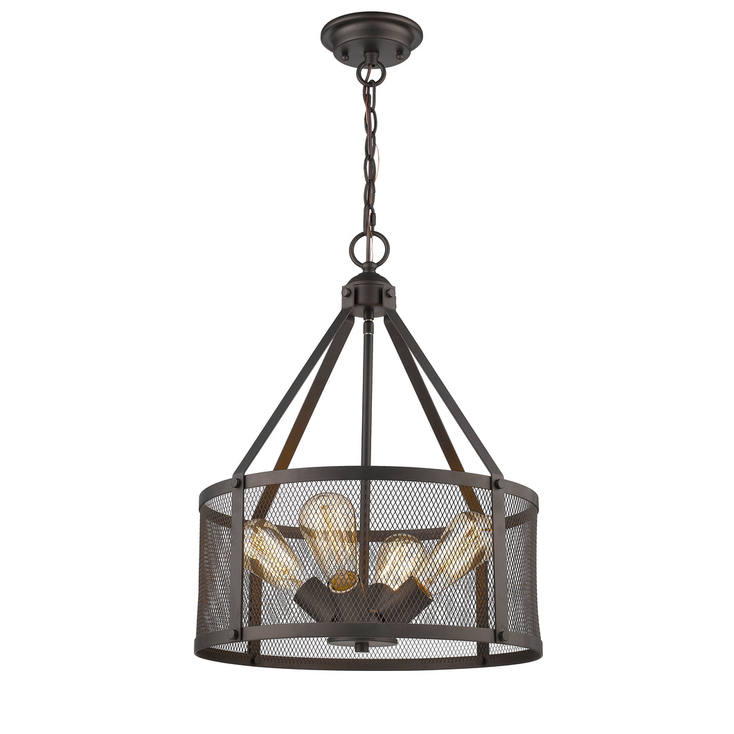 RADIANCE goods Industrial-Style 4 Light Rubbed Bronze Ceiling Pendant 16