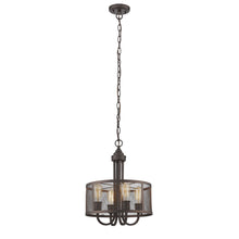 Load image into Gallery viewer, RADIANCE goods Industrial-Style 4 Light Rubbed Bronze Ceiling Pendant 16&quot; Wide
