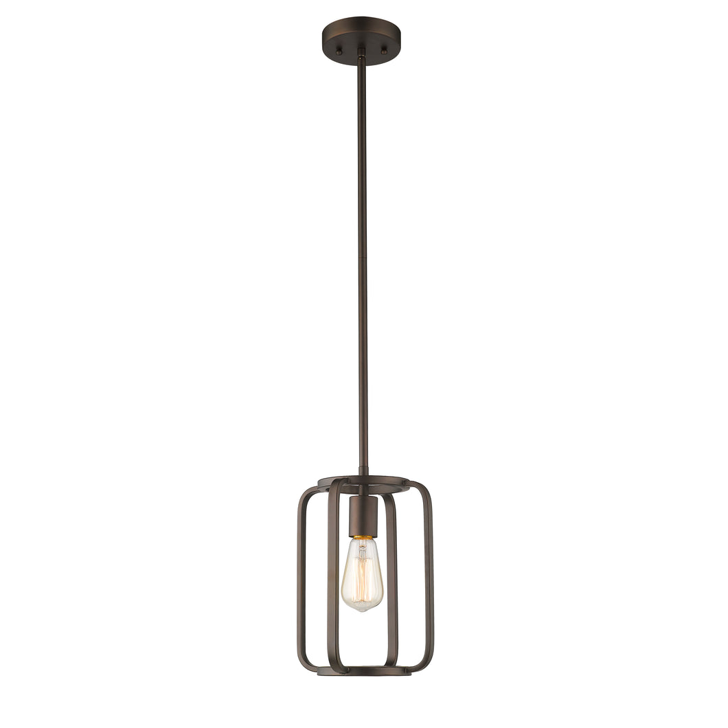 RADIANCE goods Industrial 1 Light Rubbed Bronze Ceiling Pendant 8