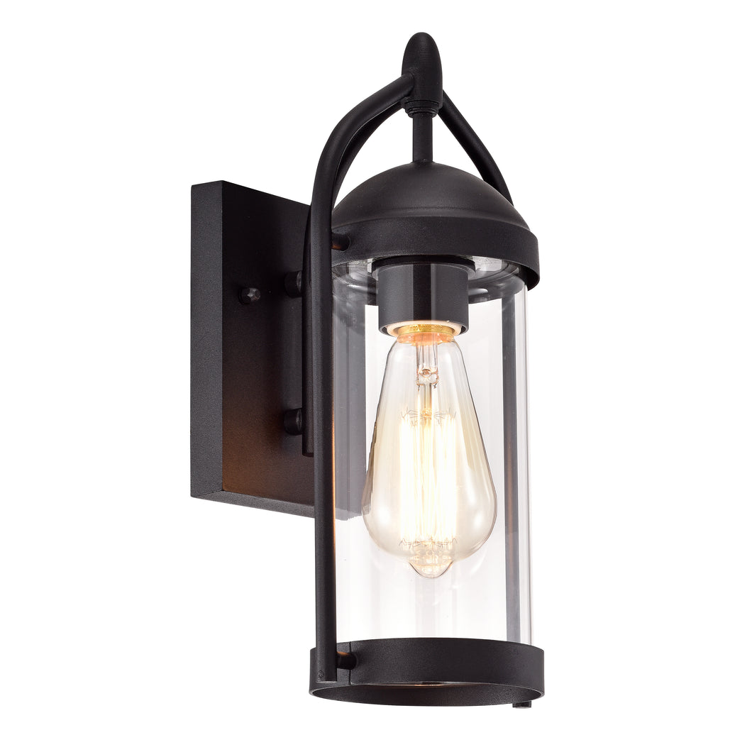 RADIANCE goods 1 Light Textured Black Outdoor Wall Sconce 13