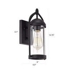Load image into Gallery viewer, RADIANCE goods 1 Light Textured Black Outdoor Wall Sconce 13&quot; Tall
