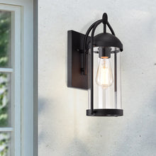 Load image into Gallery viewer, RADIANCE goods 1 Light Textured Black Outdoor Wall Sconce 15&quot; Tall
