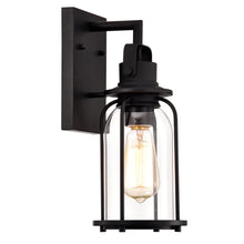 Load image into Gallery viewer, RADIANCE goods 1 Light Textured Black Outdoor Wall Sconce 13&quot; Tall
