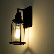 Load image into Gallery viewer, RADIANCE goods 1 Light Textured Black Outdoor Wall Sconce 15&quot; Tall
