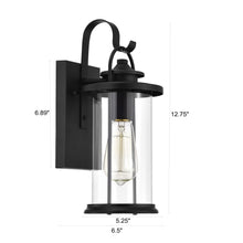Load image into Gallery viewer, RADIANCE goods 1 Light Textured Black Outdoor Wall Sconce 13&quot; Tall
