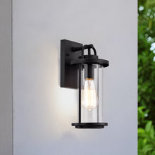 Load image into Gallery viewer, RADIANCE goods 1 Light Textured Black Outdoor Wall Sconce 13&quot; Tall
