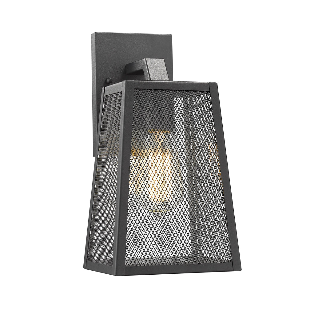 RADIANCE goods 1 Light Textured Black Outdoor Wall Sconce 12