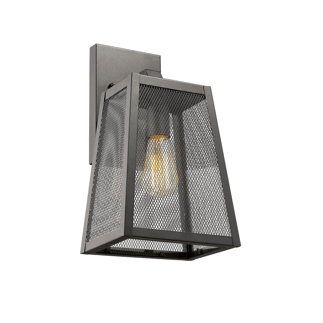 RADIANCE goods 1 Light Textured Black Outdoor Wall Sconce 15