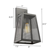 Load image into Gallery viewer, RADIANCE goods 1 Light Textured Black Outdoor Wall Sconce 15&quot; Tall
