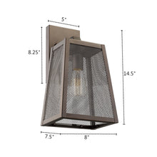 Load image into Gallery viewer, RADIANCE goods 1 Light Rubbed Bronze Outdoor Wall Sconce 15&quot; Tall
