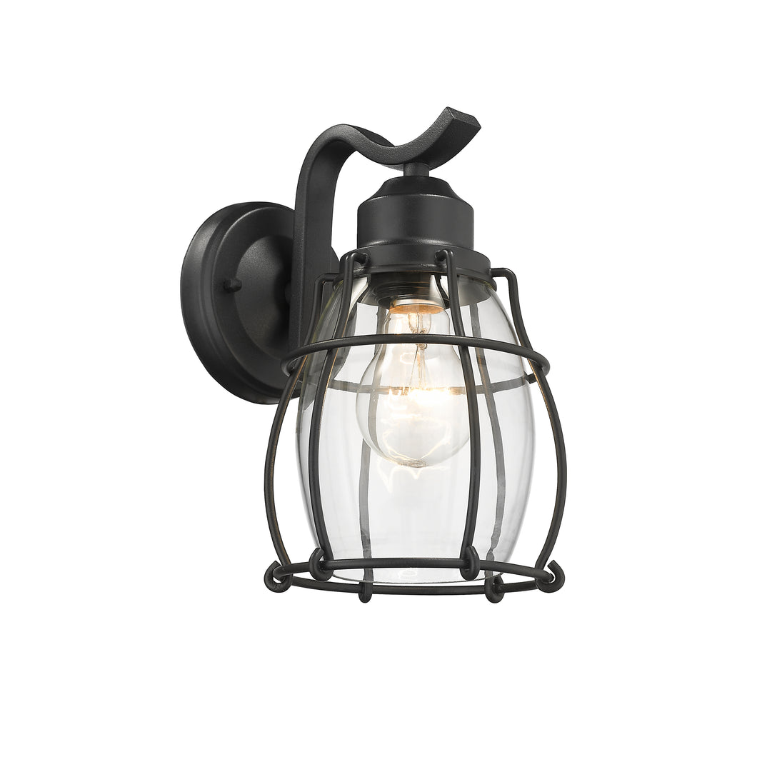 RADIANCE goods 1 Light Textured Black Outdoor Wall Sconce 10