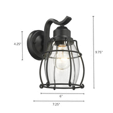 Load image into Gallery viewer, RADIANCE goods 1 Light Textured Black Outdoor Wall Sconce 10&quot; Tall
