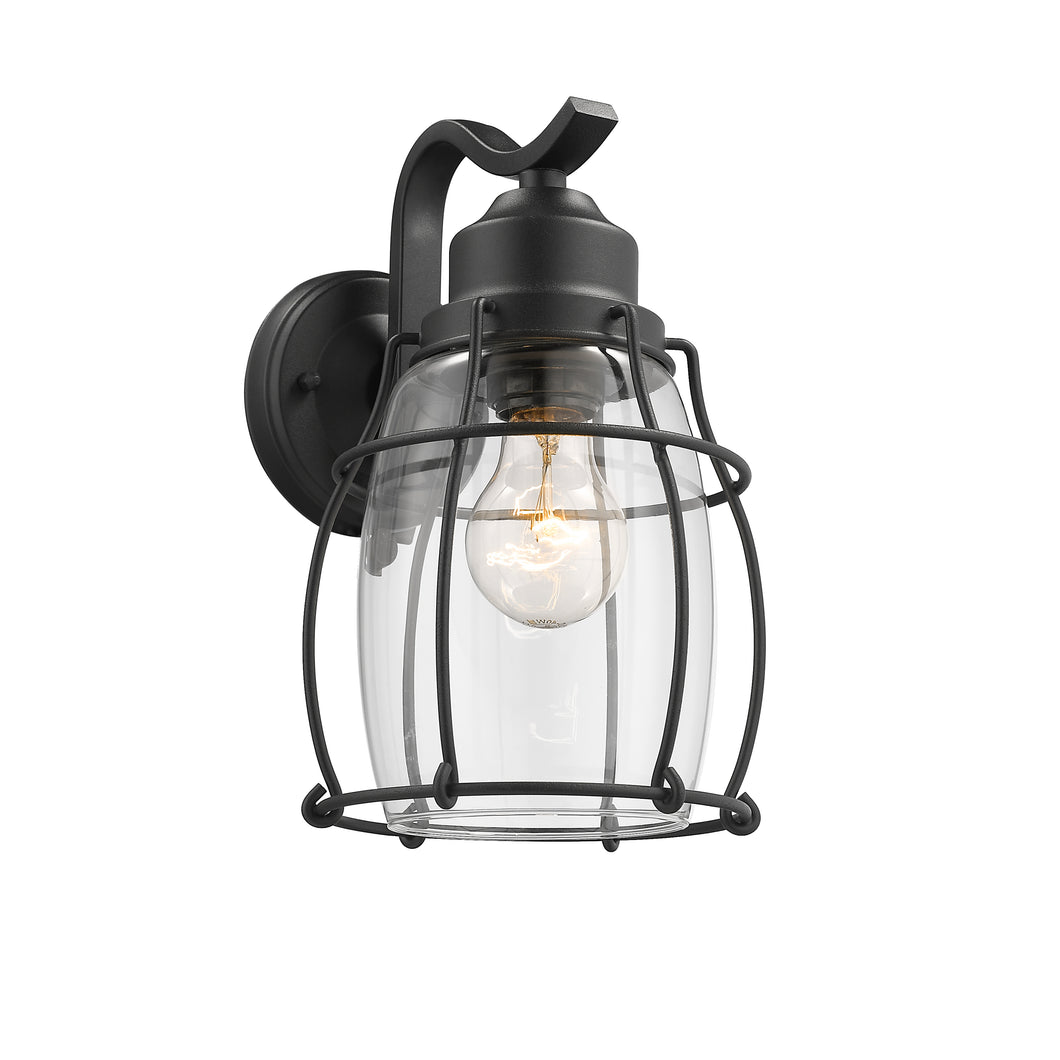 RADIANCE goods 1 Light Textured Black Outdoor Wall Sconce 11