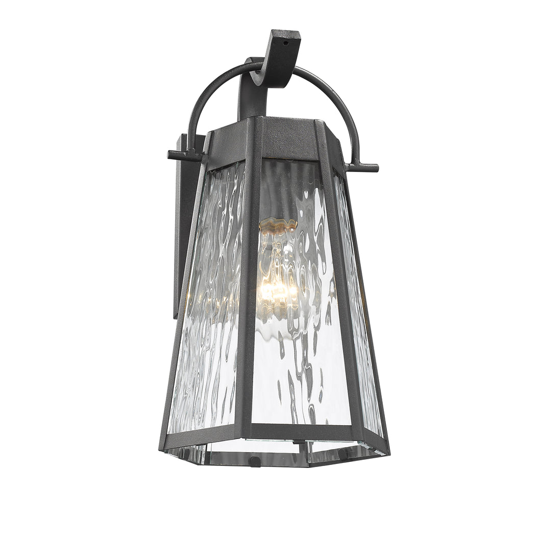 RADIANCE goods 1 Light Textured Black Outdoor Wall Sconce 12