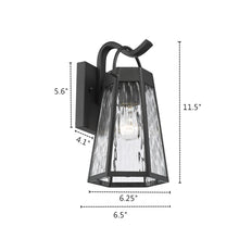 Load image into Gallery viewer, RADIANCE goods 1 Light Textured Black Outdoor Wall Sconce 12&quot; Tall
