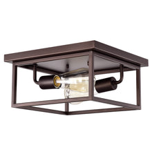 Load image into Gallery viewer, RADIANCE goods 2 Light Rubbed Bronze Finish Flush Mount Ceiling Fixture 11&quot; Wide
