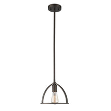 Load image into Gallery viewer, RADIANCE goods Industrial 1 Light Rubbed Bronze Ceiling Pendant 9&quot; Wide
